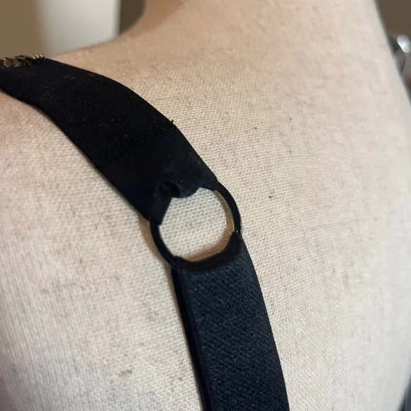 NWOT Victoria's Secret Very Sexy Green Black Tropical Bustier Rhinestone Straps - Picture 12 of 15